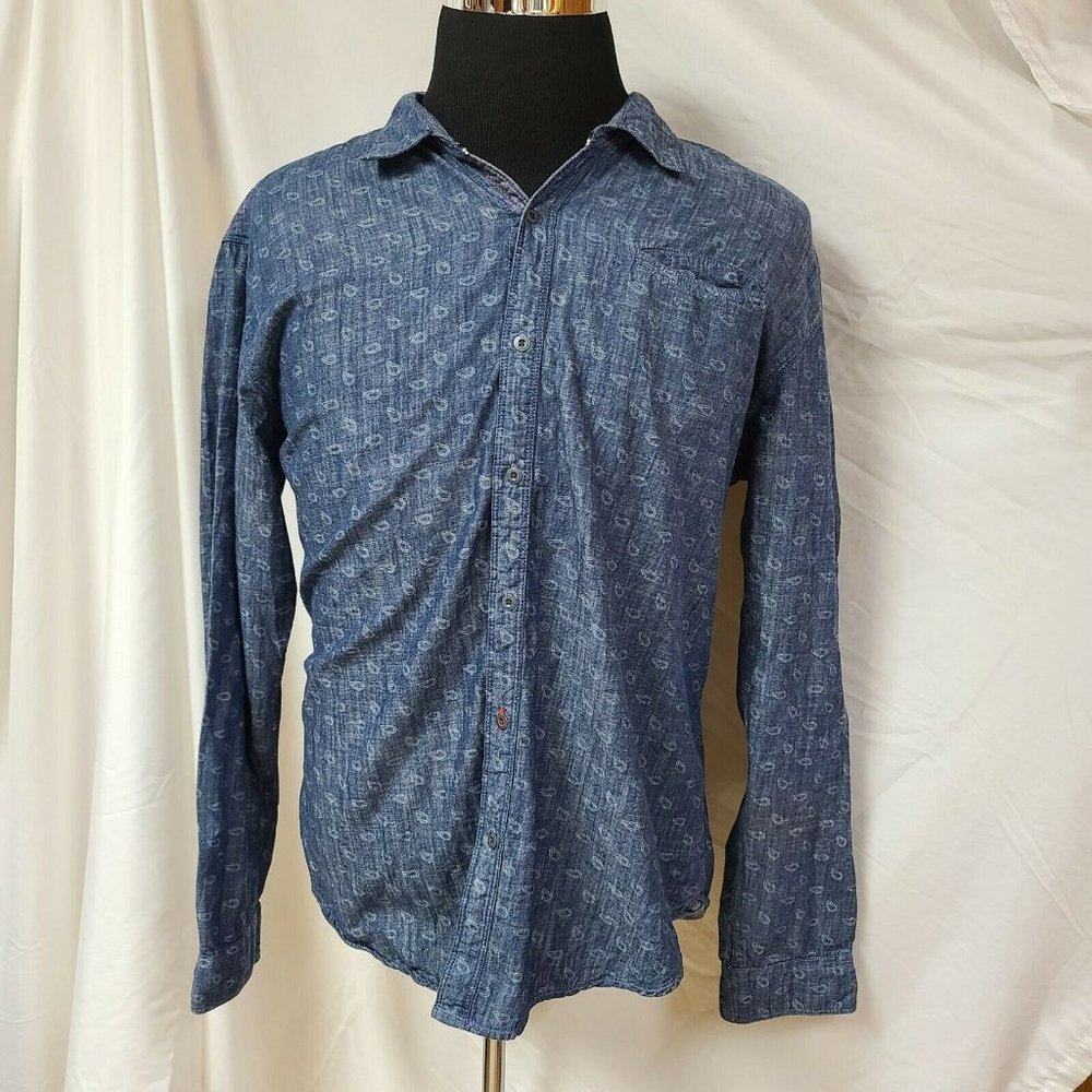 MBX Denim Wear Mens XXL Blue Slim Fit Shirt